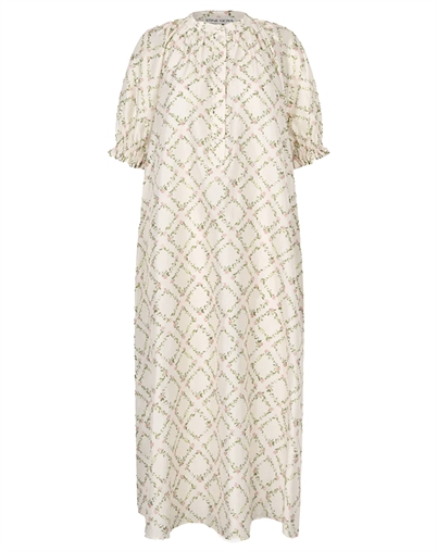 Stine Goya - Front Placket Long Kjole - Sakura Check Pink